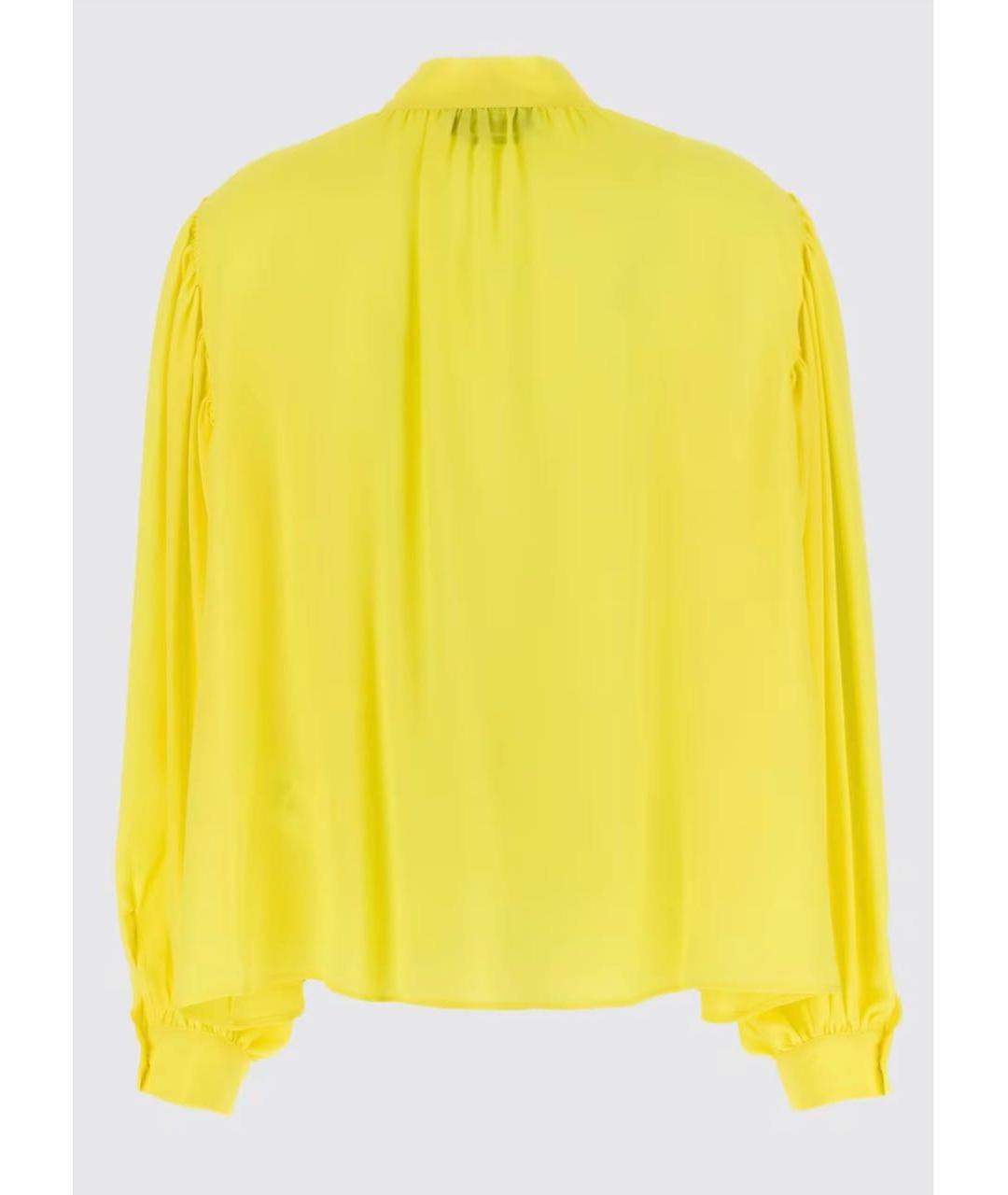 MSGM Желтая ацетатная блузы, фото 2