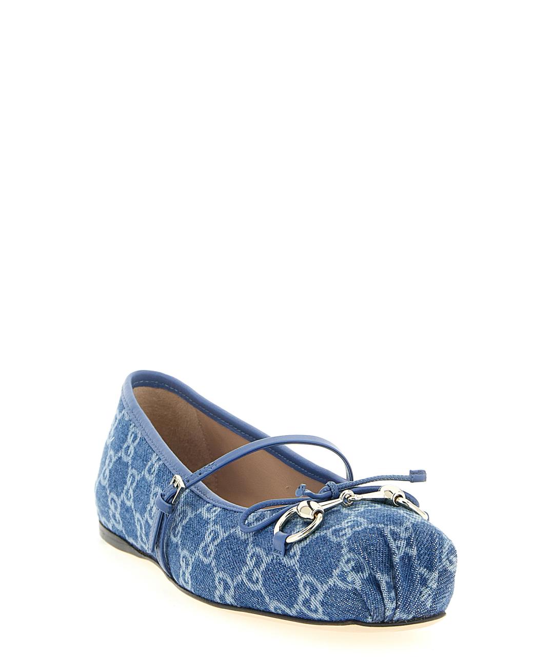 GUCCI Синие балетки, фото 2