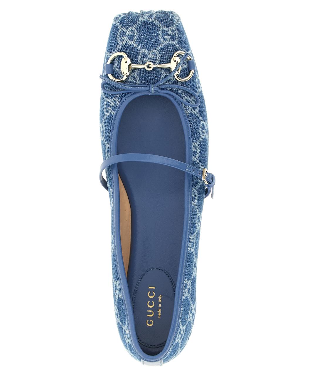 GUCCI Синие балетки, фото 4