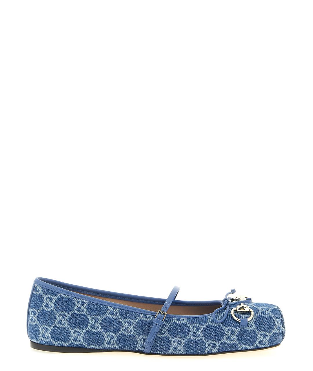 GUCCI Синие балетки, фото 1