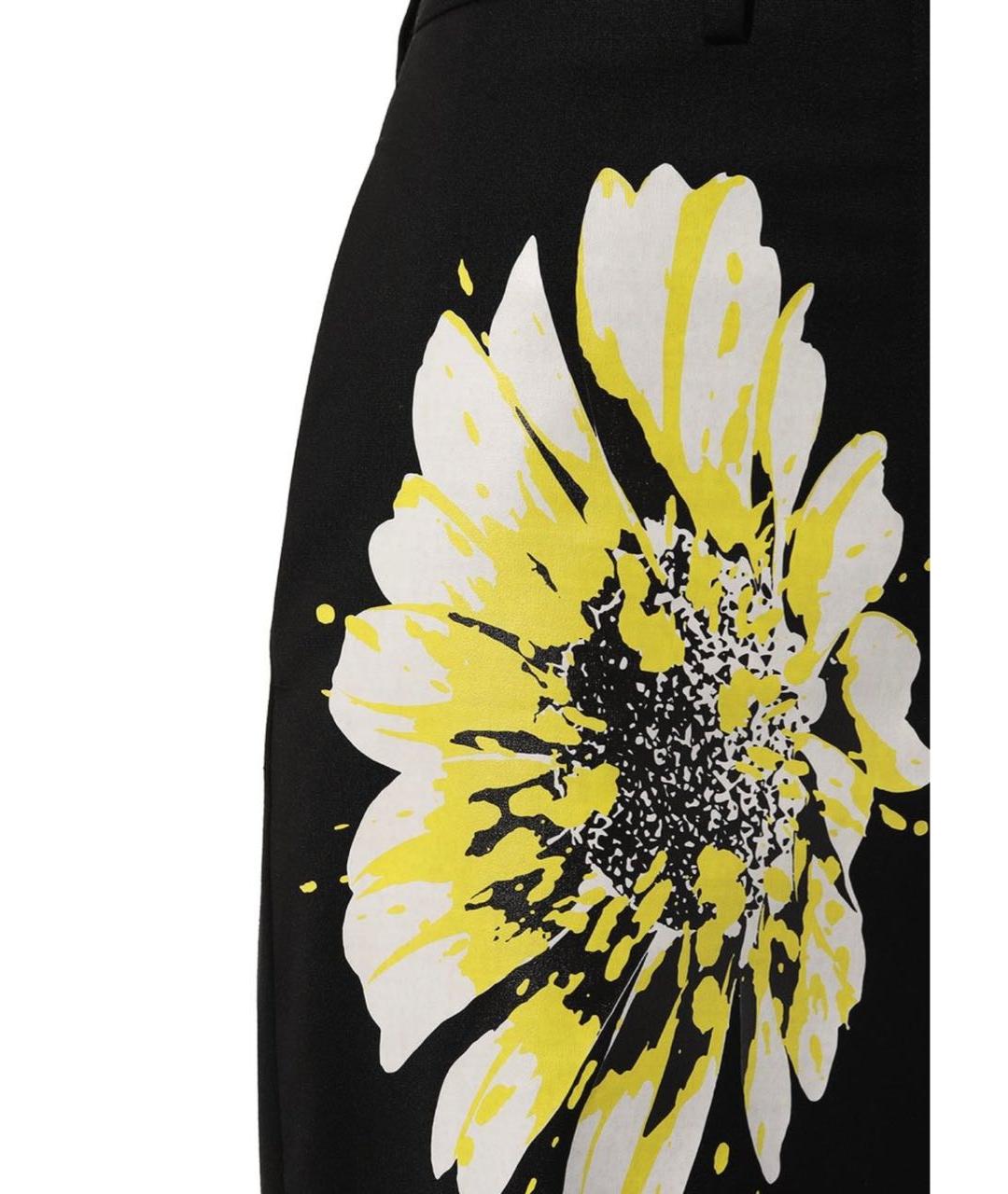 MSGM Черные полиэстеровые прямые брюки, фото 4