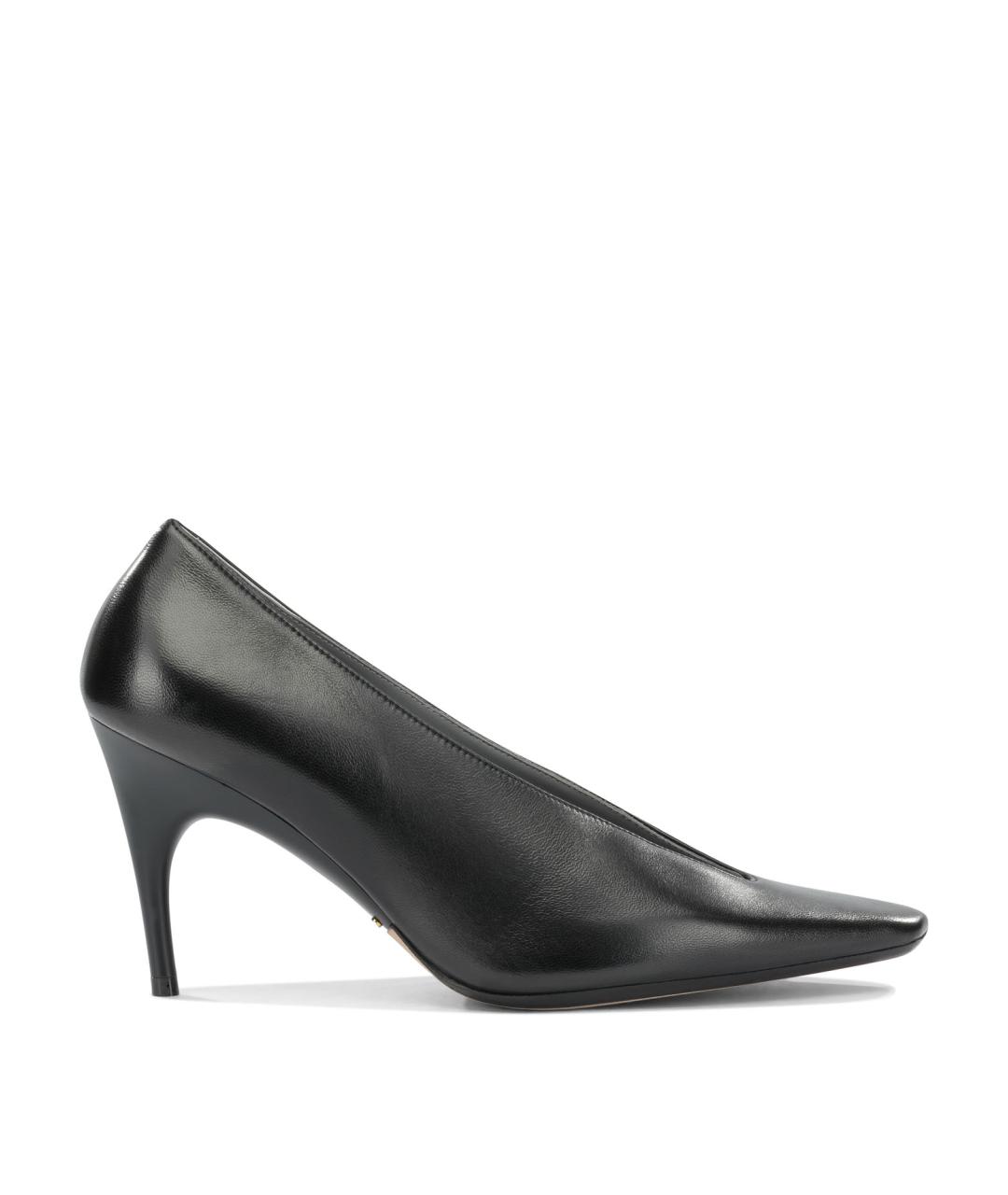 BALENCIAGA Черные кожаные туфли, фото 1