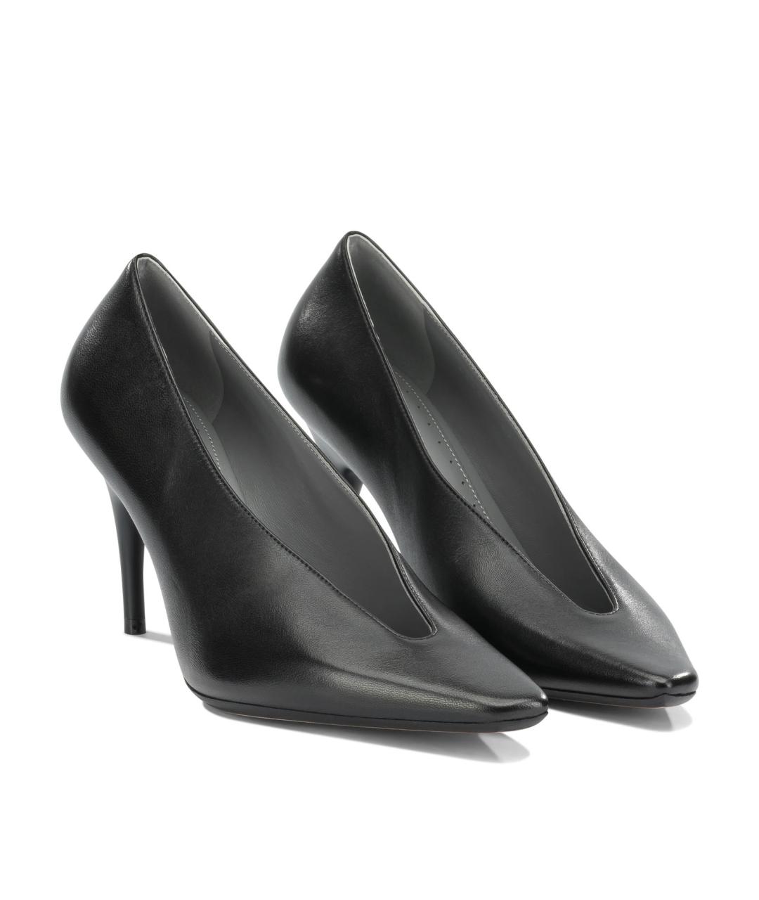 BALENCIAGA Черные кожаные туфли, фото 2