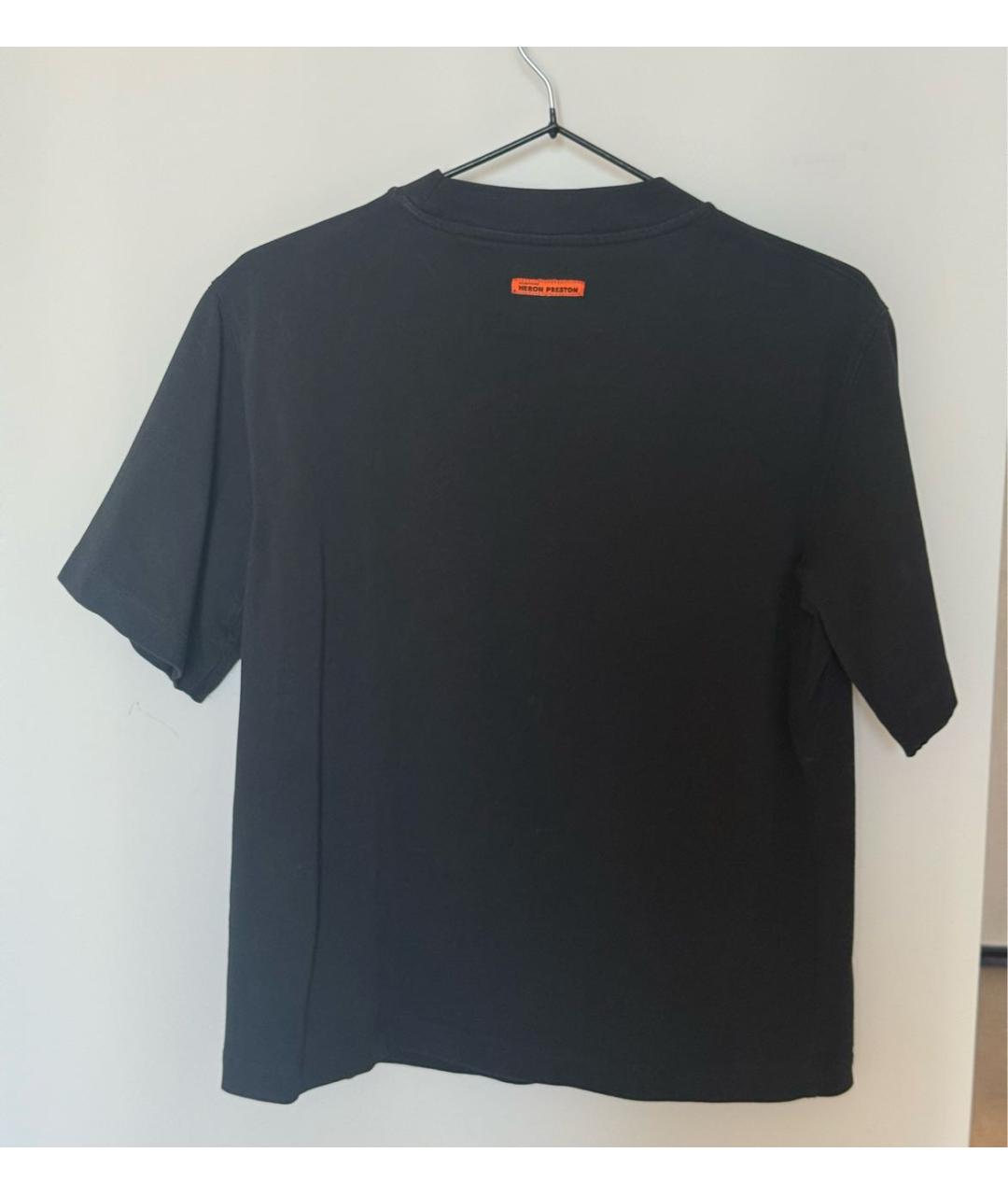 HERON PRESTON Черная хлопковая футболка, фото 2
