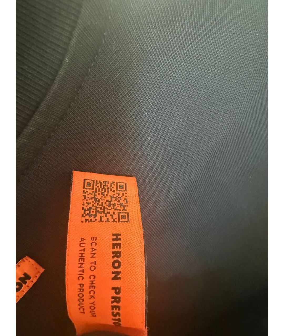HERON PRESTON Черная хлопковая футболка, фото 6