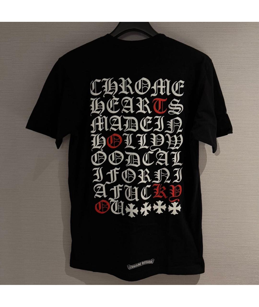 CHROME HEARTS Черная хлопковая футболка, фото 3