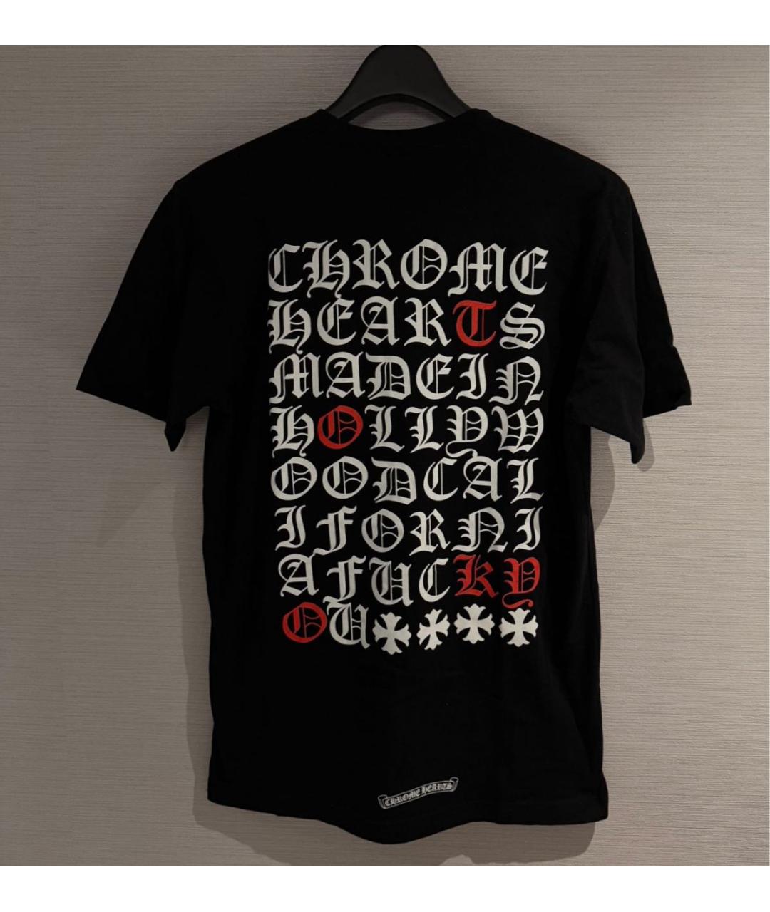 CHROME HEARTS Черная хлопковая футболка, фото 3