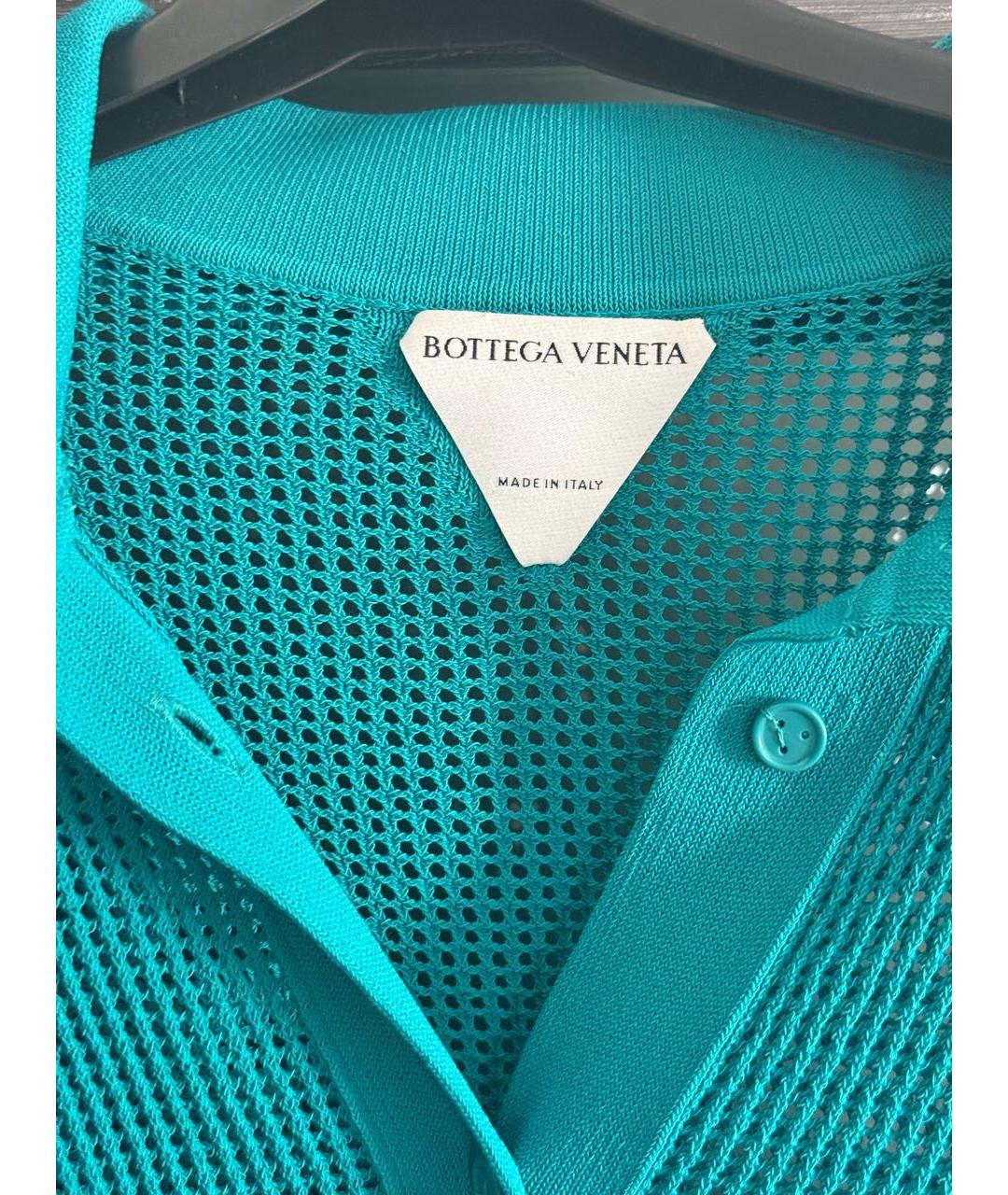 BOTTEGA VENETA Бирюзовая хлопковая рубашка, фото 4