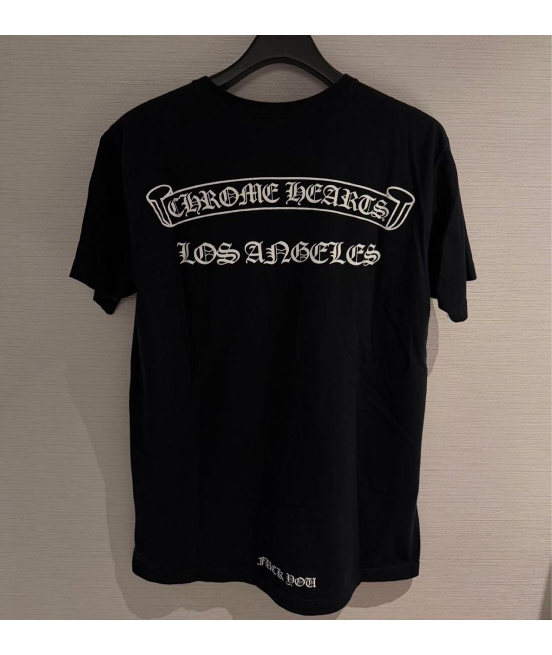 CHROME HEARTS Черная хлопковая футболка, фото 3