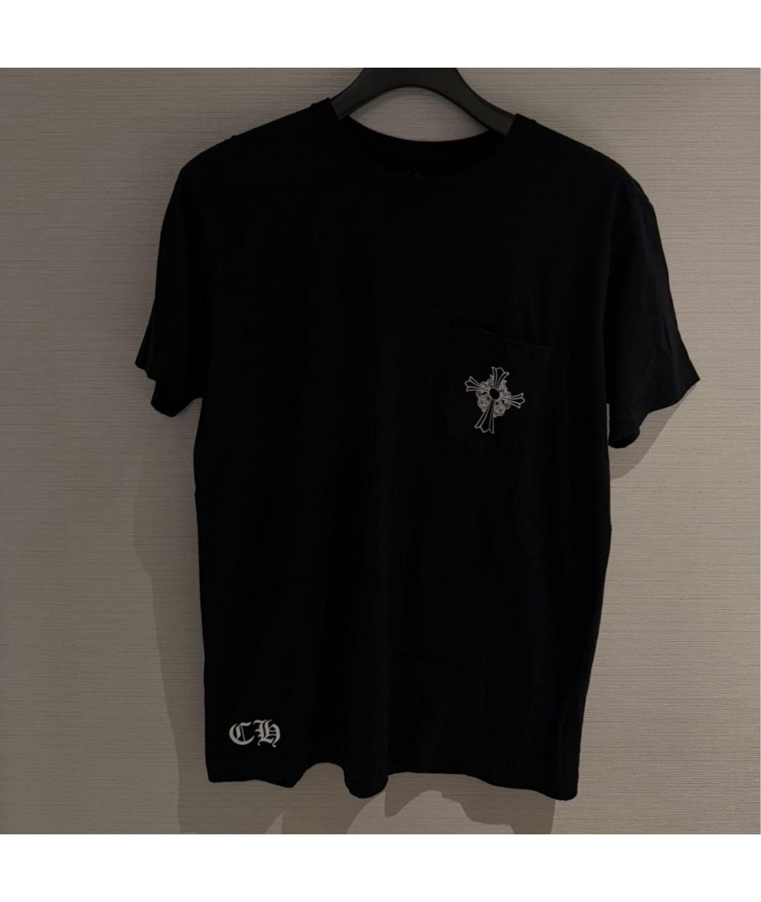 CHROME HEARTS Черная хлопковая футболка, фото 2