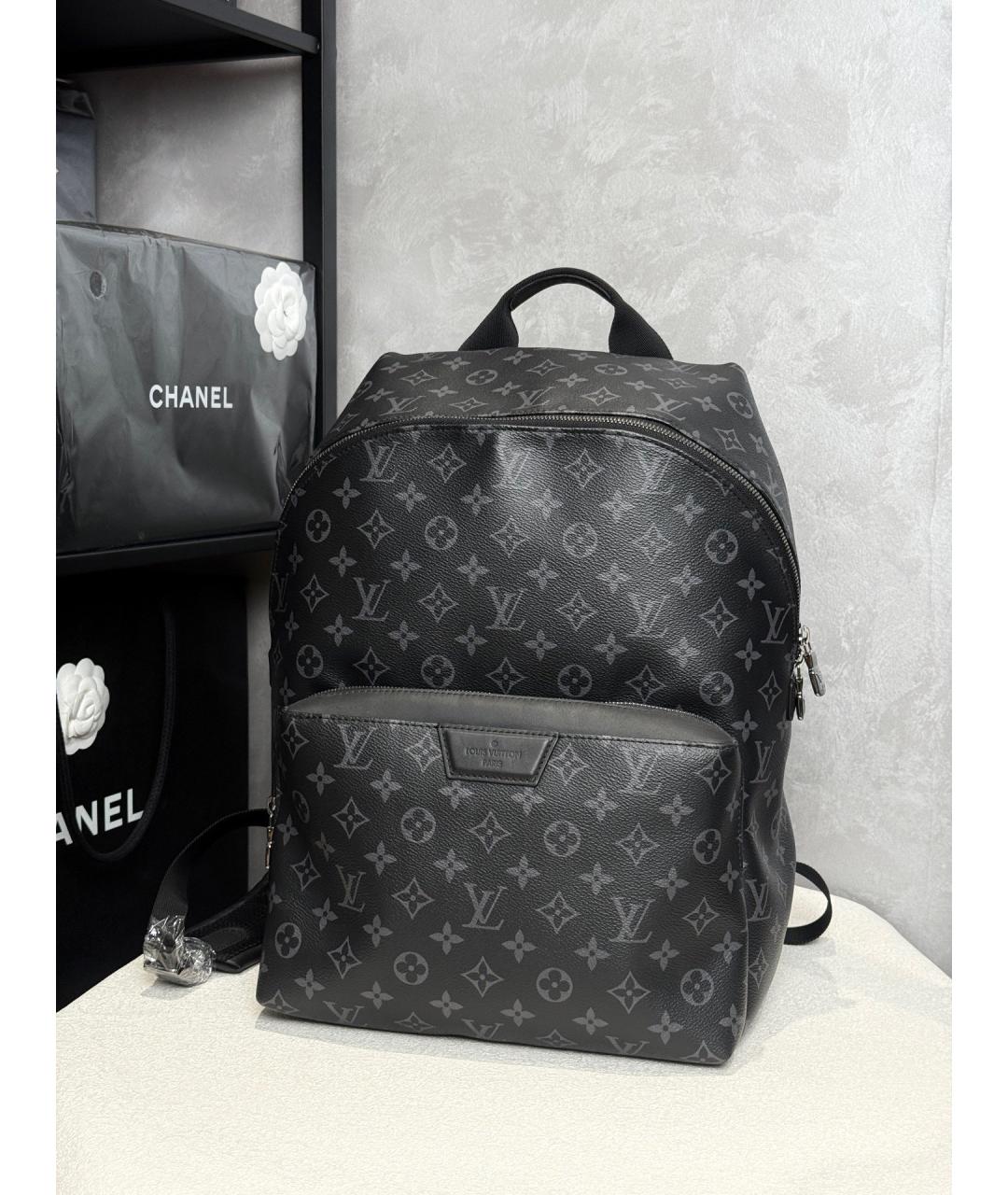 LOUIS VUITTON Черный кожаный рюкзак, фото 5