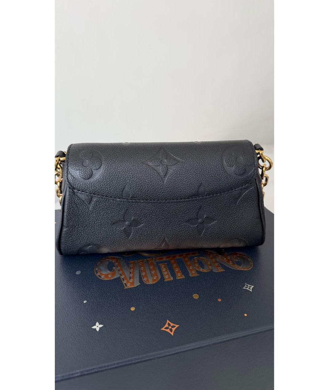 LOUIS VUITTON Черная кожаная сумка через плечо, фото 4