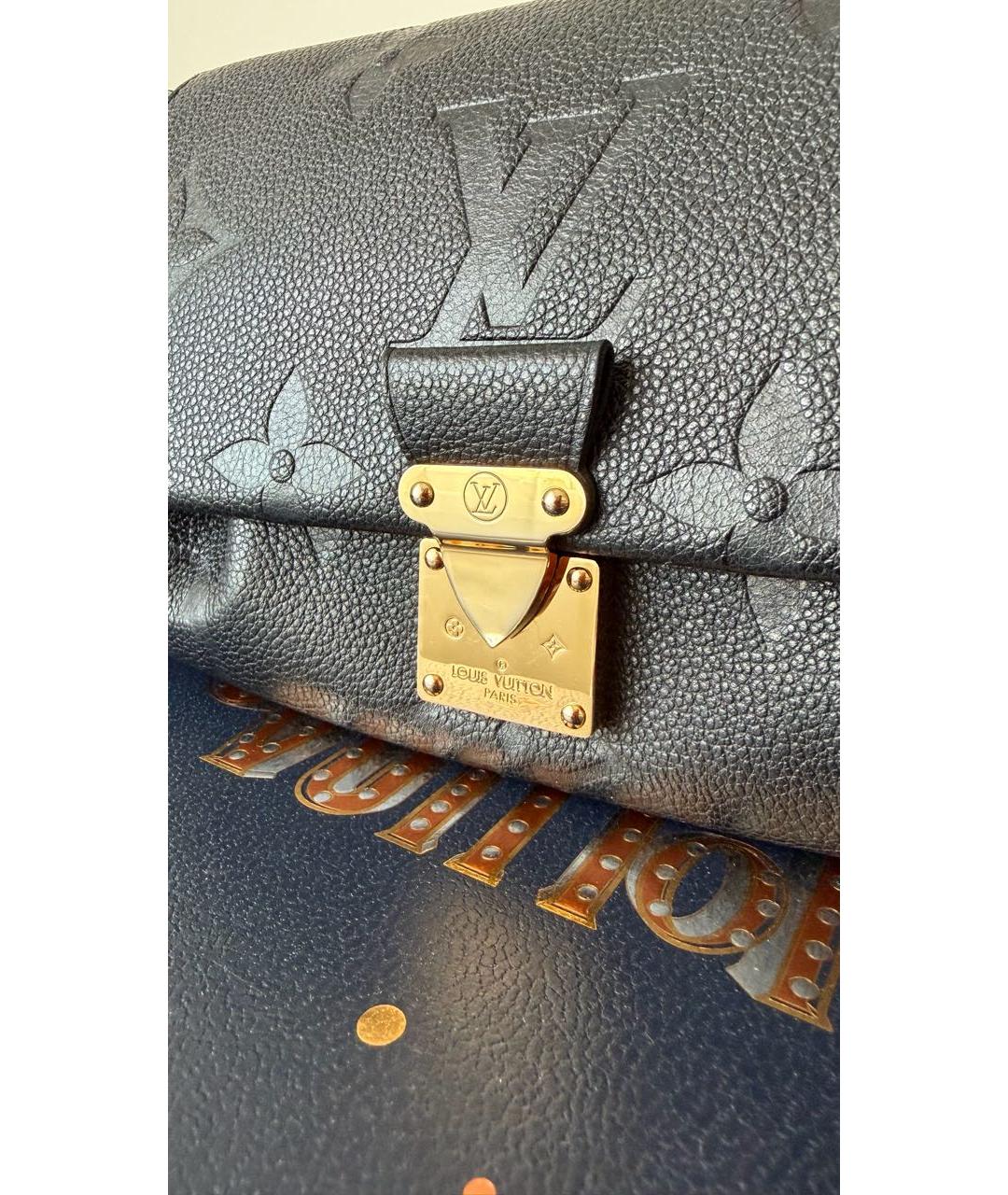 LOUIS VUITTON Черная кожаная сумка через плечо, фото 8