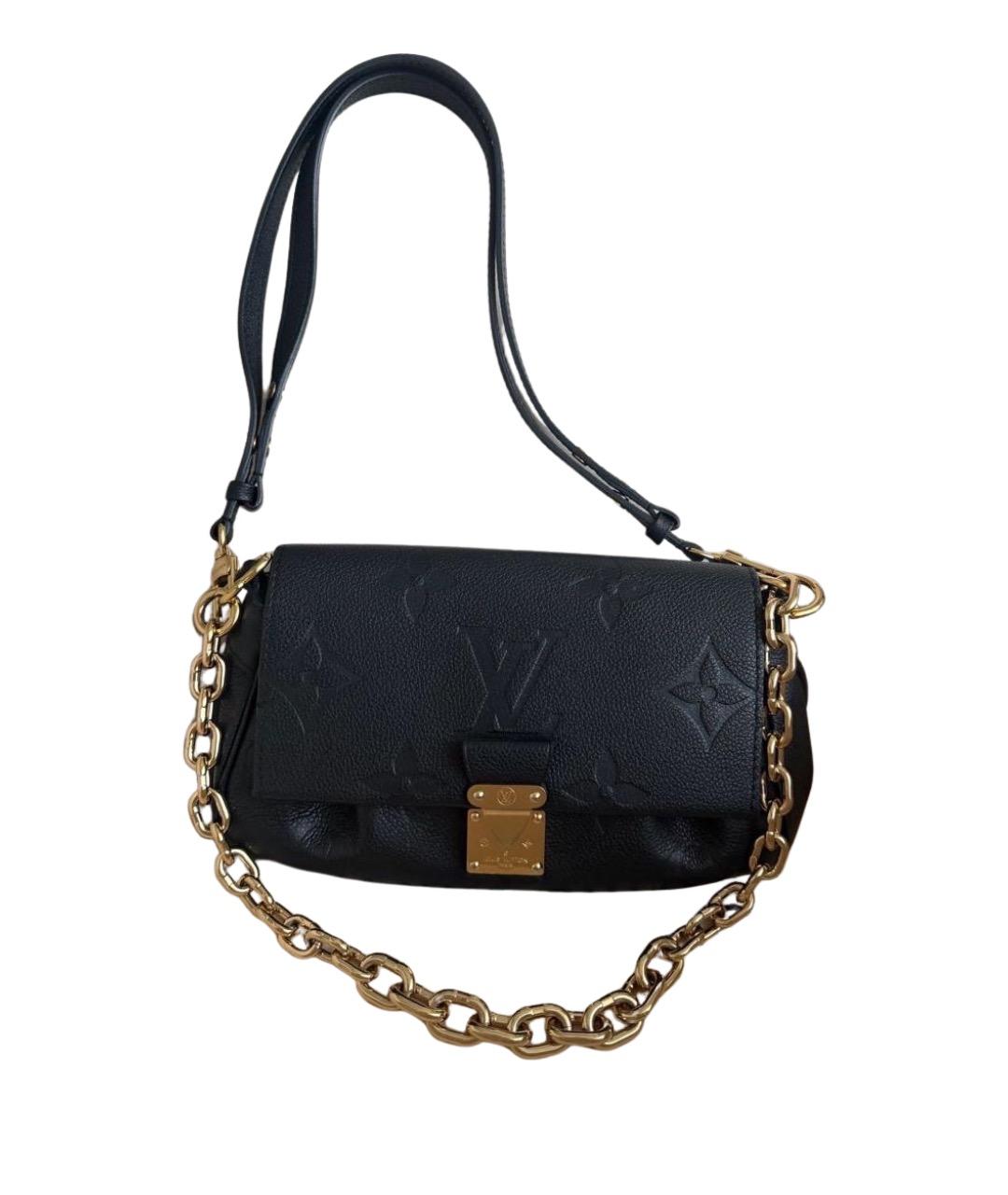 LOUIS VUITTON Черная кожаная сумка через плечо, фото 1