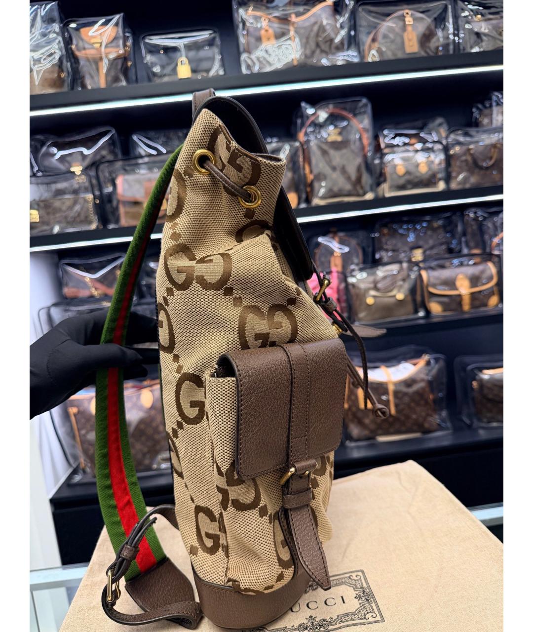 GUCCI Коричневый рюкзак, фото 4