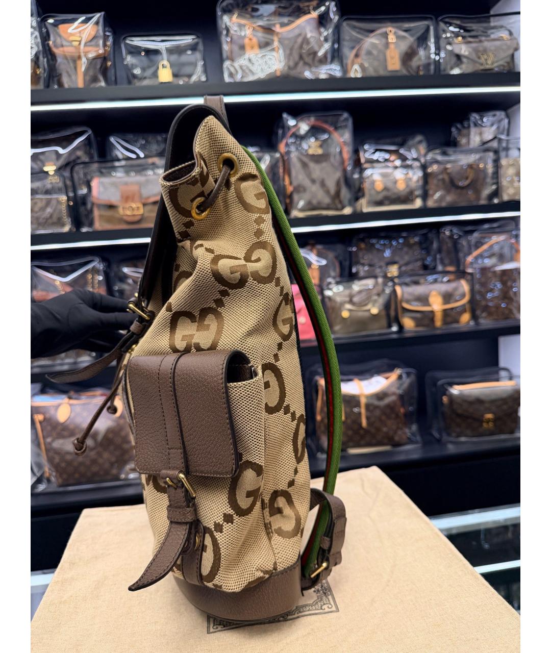 GUCCI Коричневый рюкзак, фото 3
