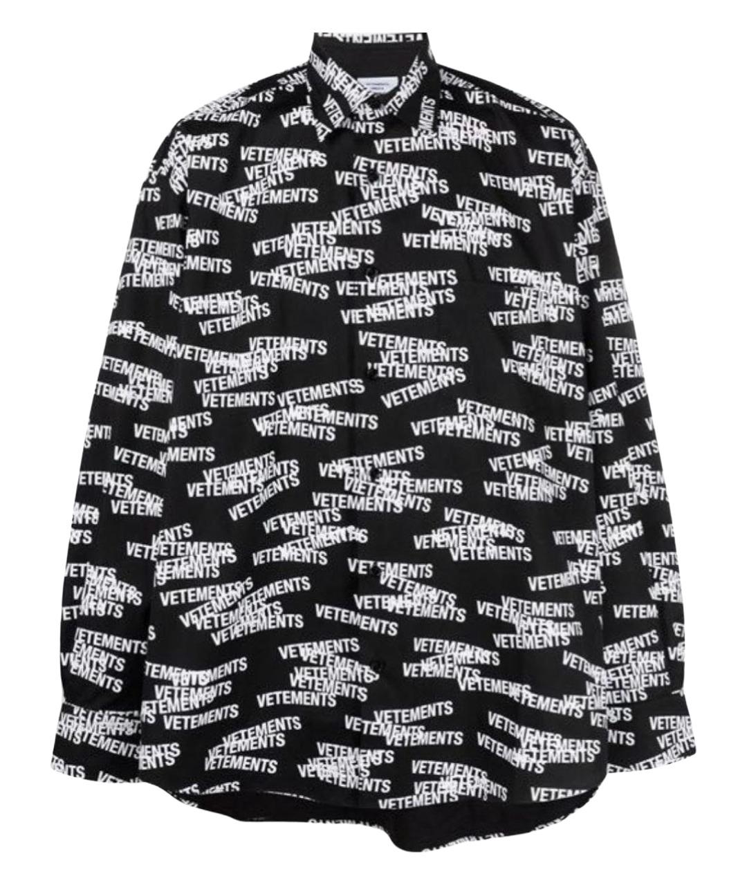 VETEMENTS Черная хлопковая рубашка, фото 1