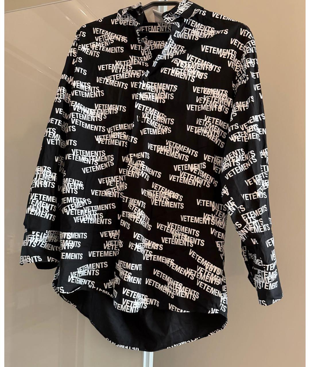 VETEMENTS Черная хлопковая рубашка, фото 2