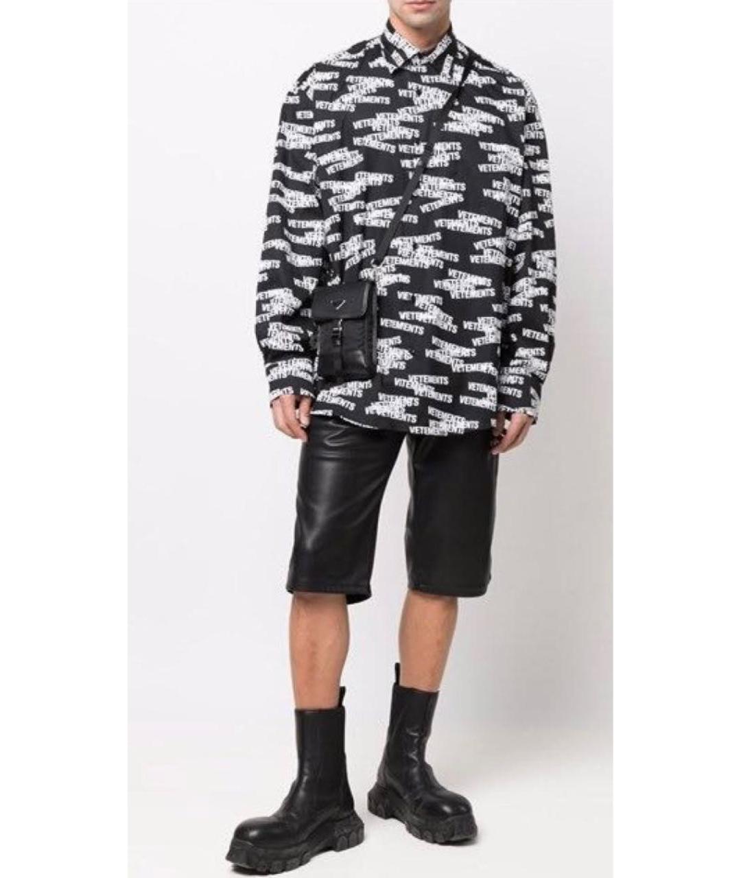 VETEMENTS Черная хлопковая рубашка, фото 7