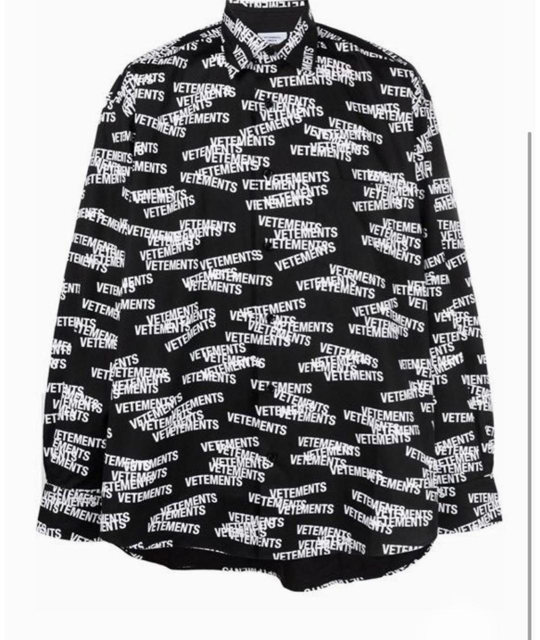 VETEMENTS Черная хлопковая рубашка, фото 8