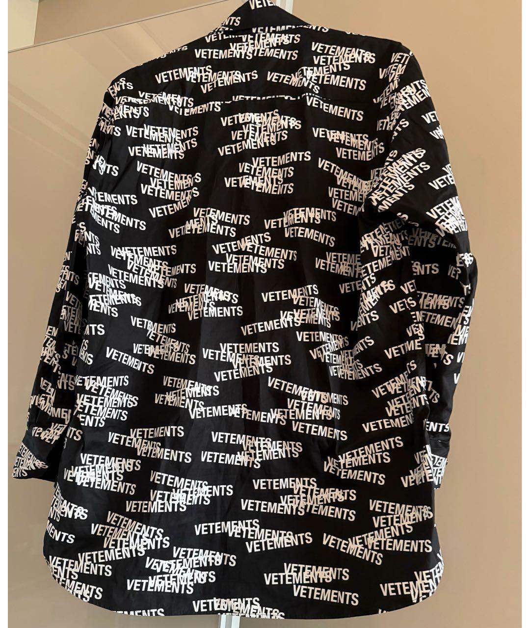 VETEMENTS Черная хлопковая рубашка, фото 3