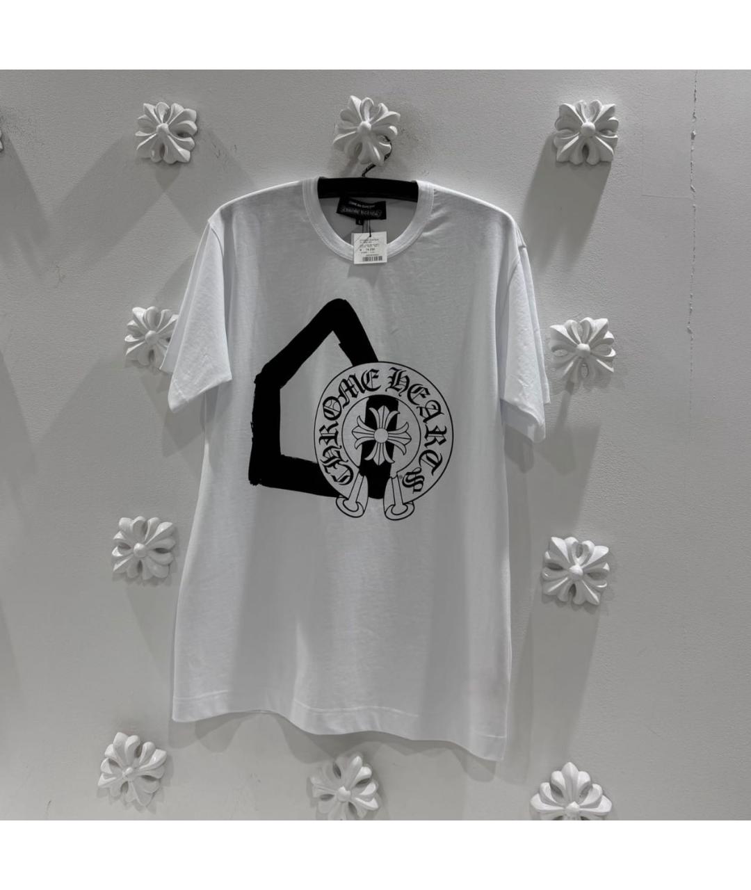 CHROME HEARTS Белая хлопковая футболка, фото 2