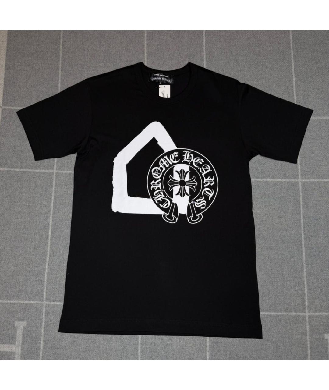 CHROME HEARTS Черная хлопковая футболка, фото 2
