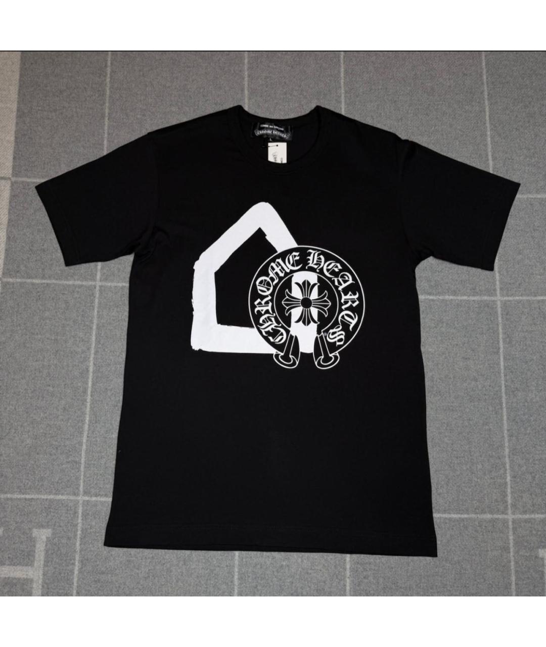 CHROME HEARTS Черная хлопковая футболка, фото 2