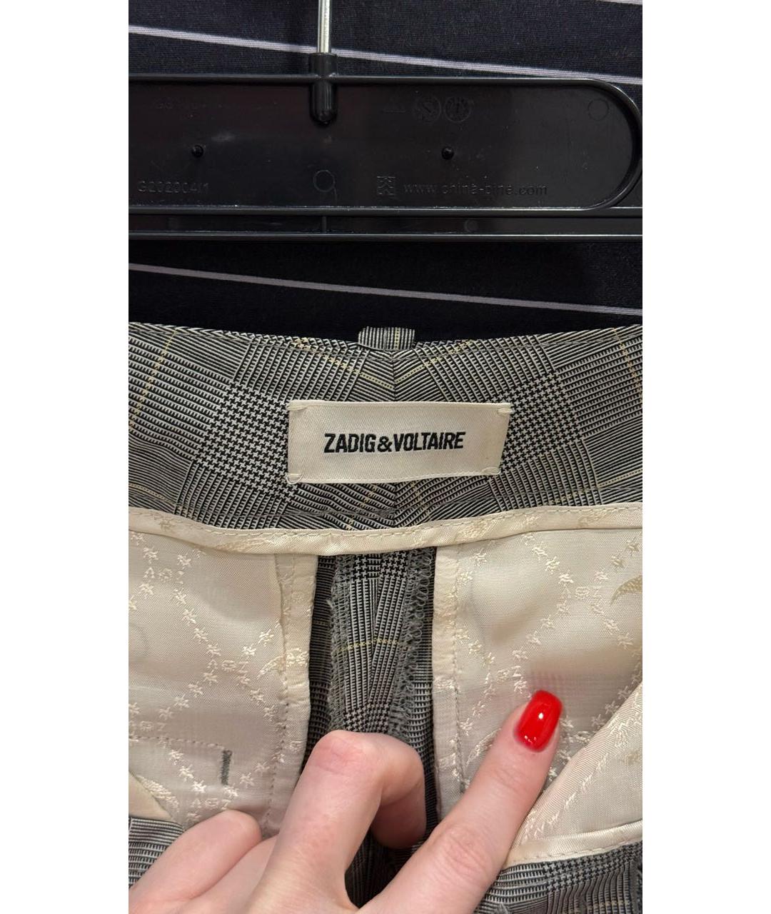 ZADIG & VOLTAIRE Серый шерстяной костюм с брюками, фото 8