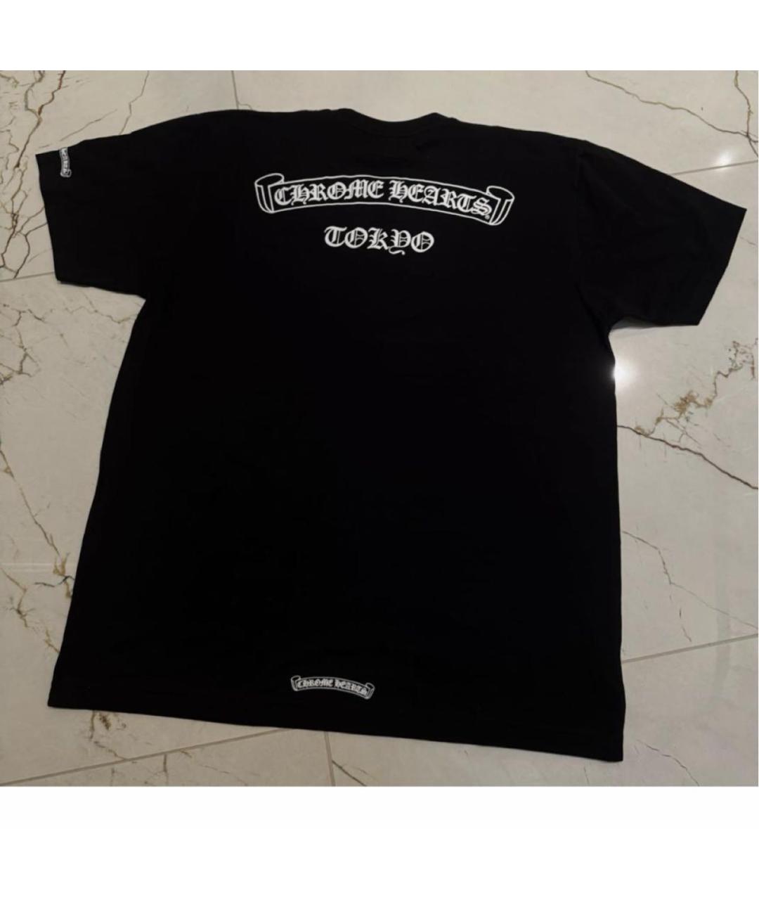 CHROME HEARTS Черная хлопковая футболка, фото 3