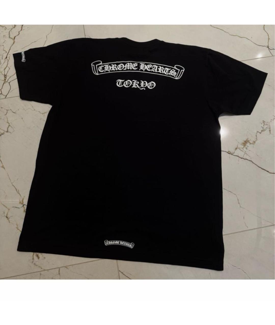 CHROME HEARTS Черная хлопковая футболка, фото 3