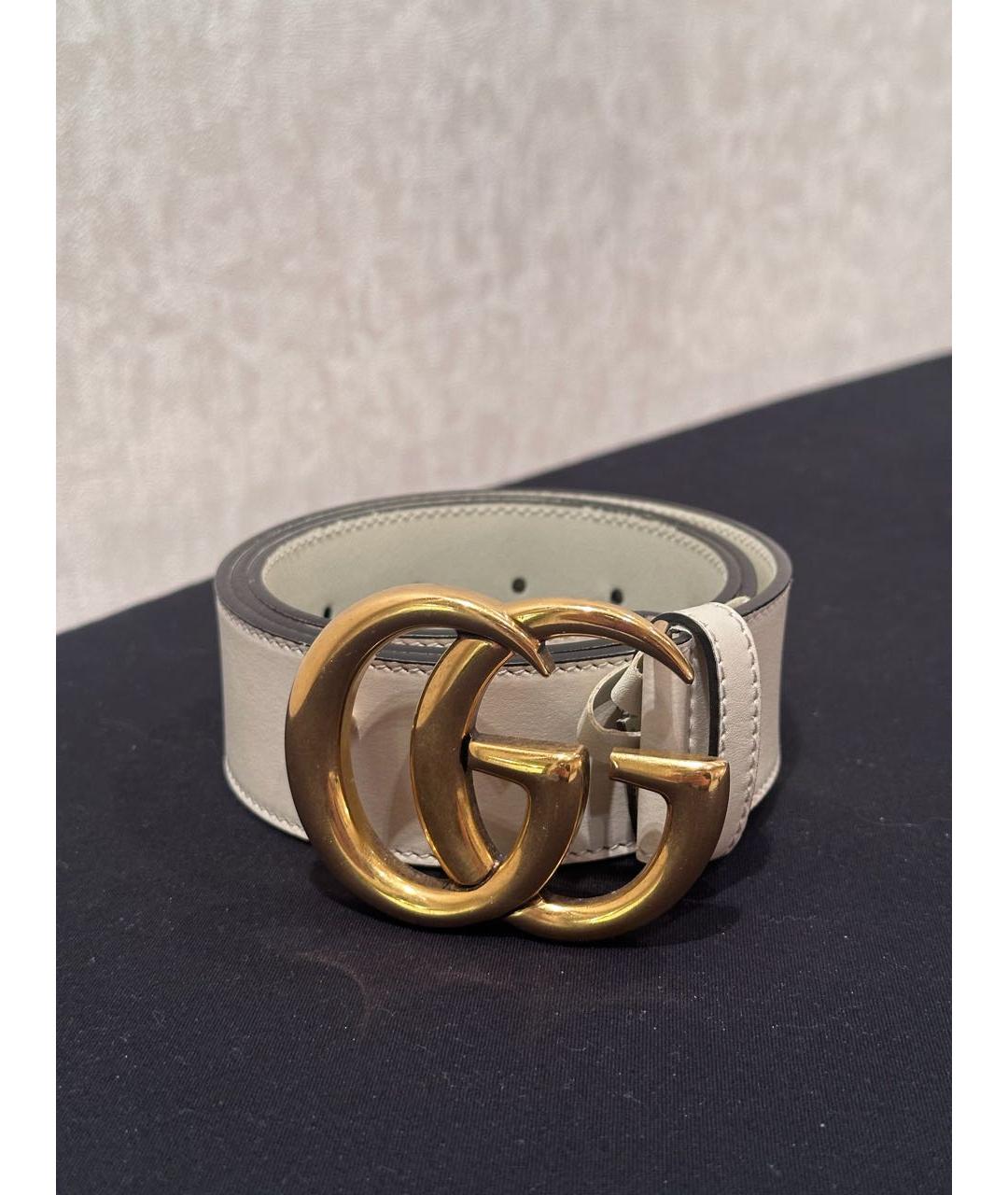 GUCCI Белый кожаный ремень, фото 5