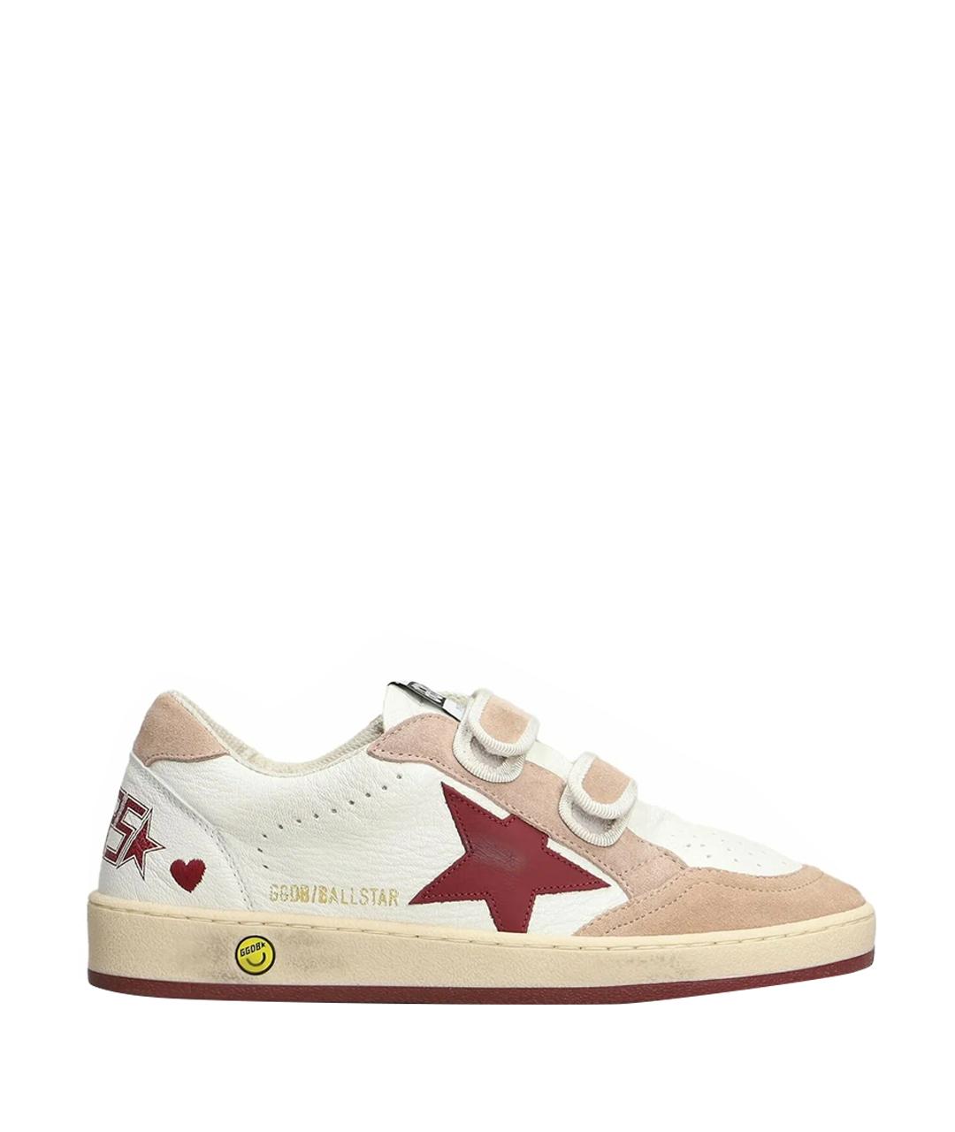 GOLDEN GOOSE DELUXE BRAND Бежевые кожаные кеды, фото 1