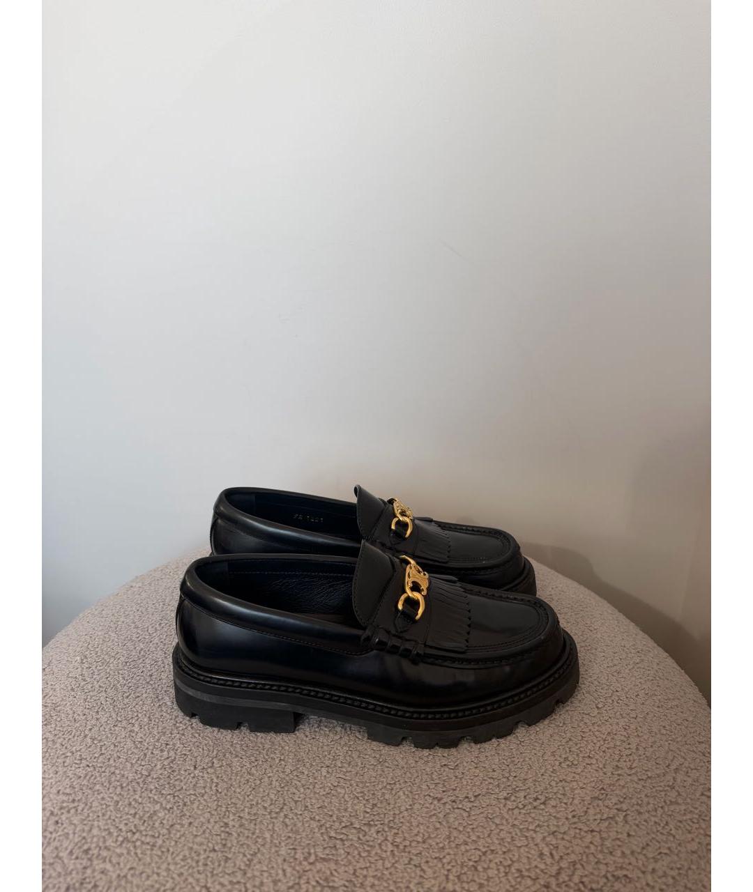 CELINE Черные кожаные лоферы, фото 4