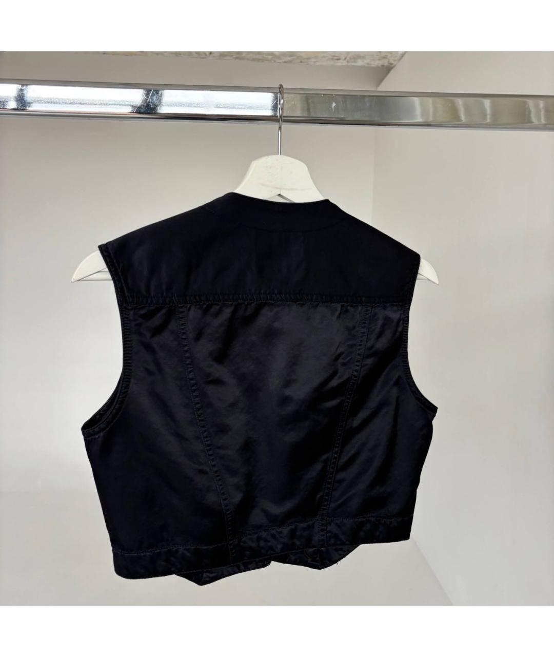 VERSACE JEANS COUTURE Черный атласный жилет, фото 6