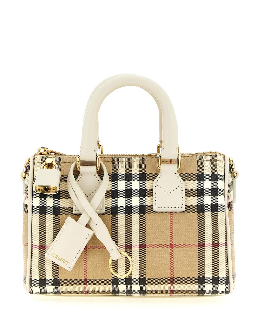 BURBERRY Бежевая хлопковая сумка тоут, фото 1