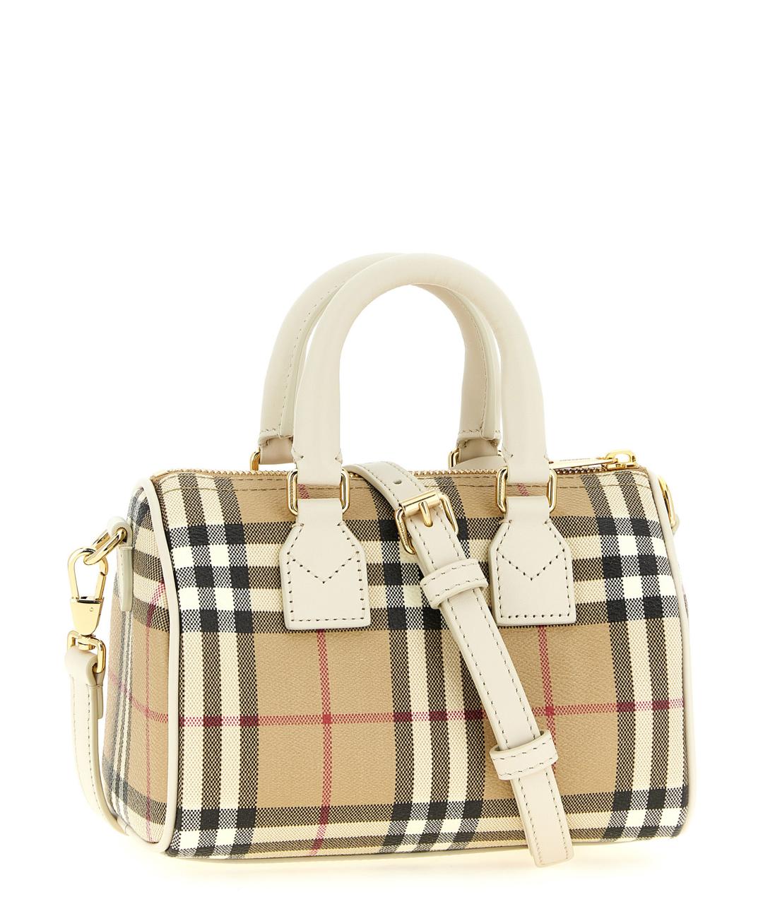 BURBERRY Бежевая хлопковая сумка тоут, фото 2