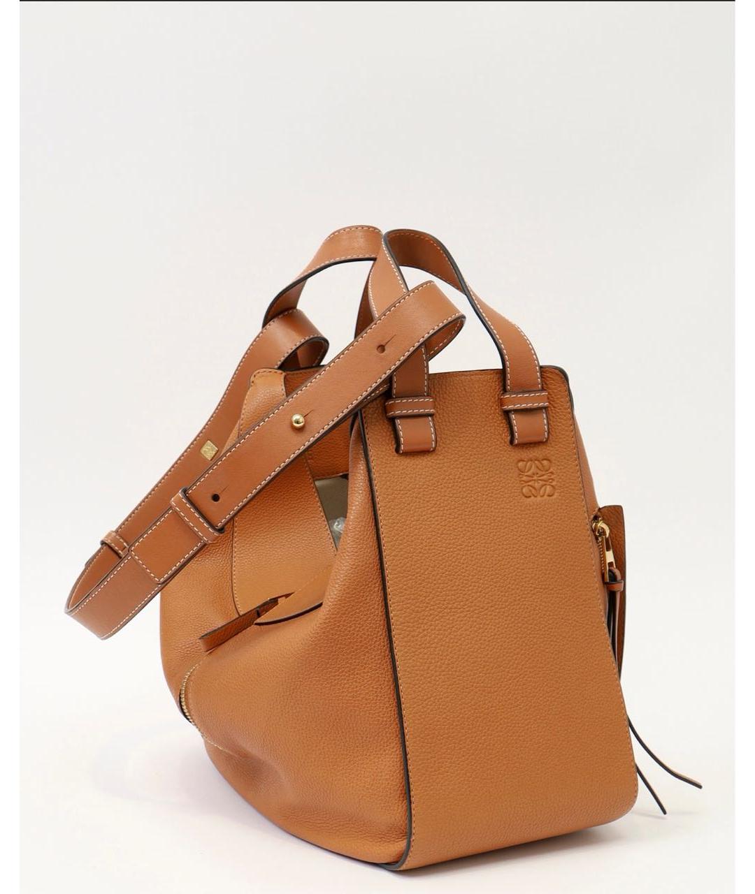 LOEWE Коричневая кожаная сумка через плечо, фото 2