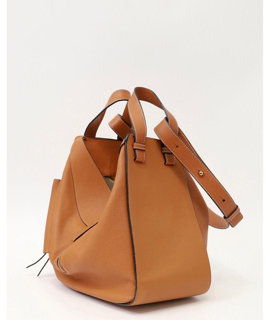 LOEWE Коричневая кожаная сумка через плечо, фото 3