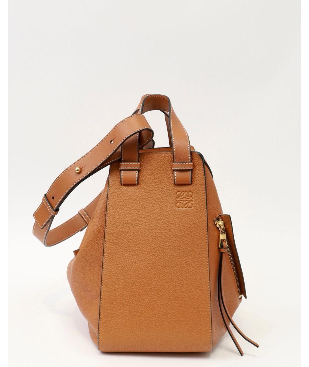 LOEWE Коричневая кожаная сумка через плечо, фото 9