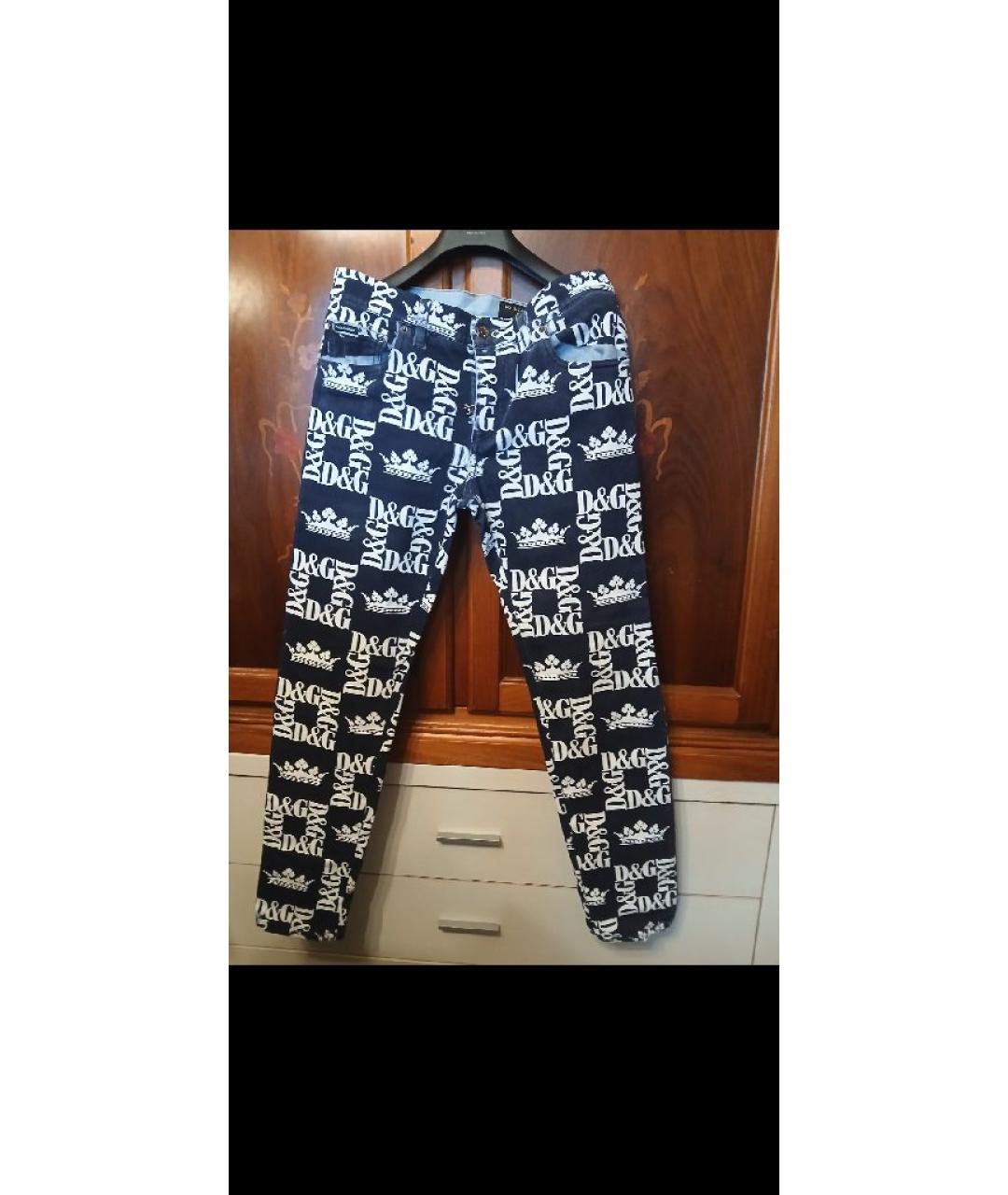 DOLCE&GABBANA Мульти хлопковые джинсы скинни, фото 3