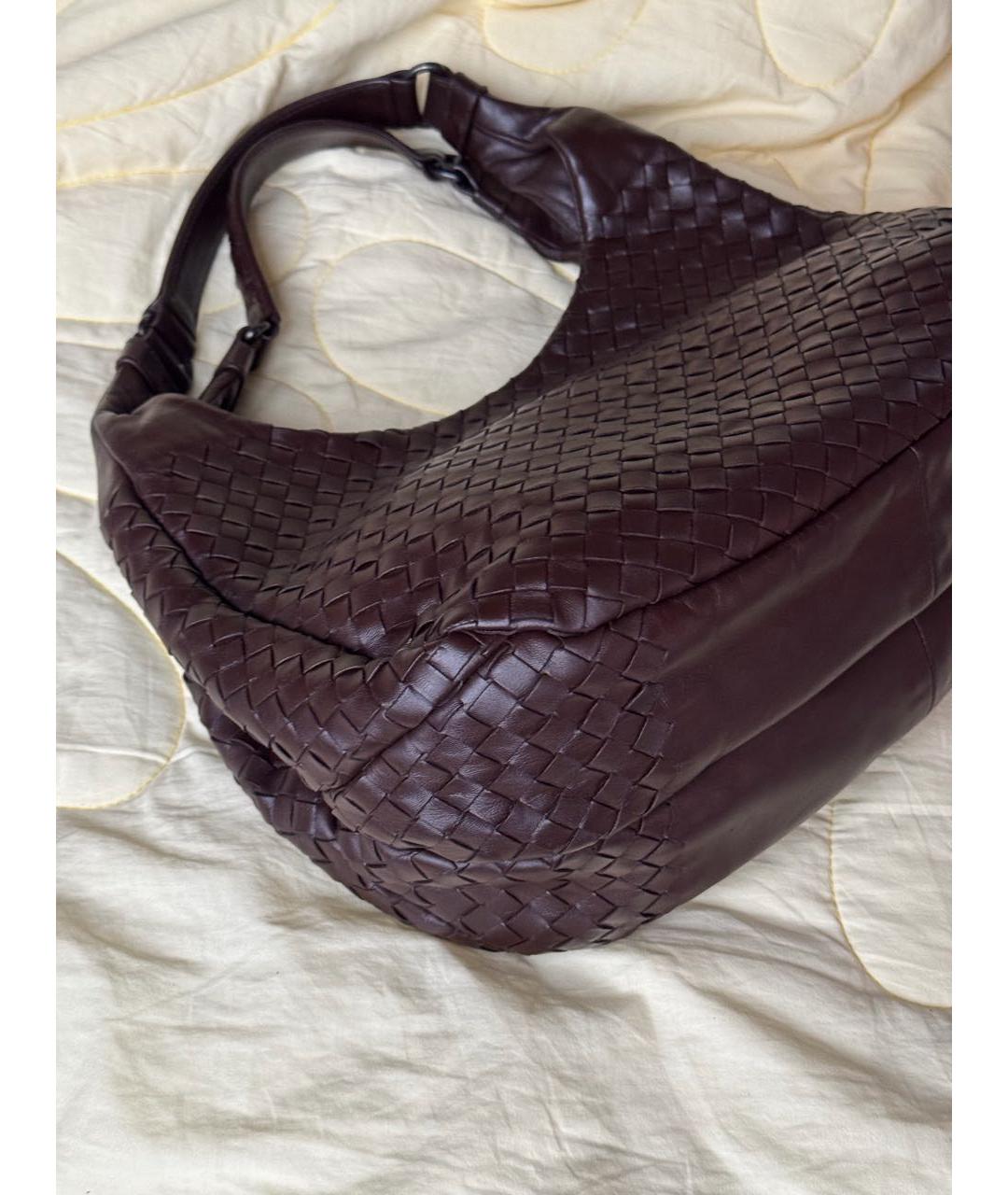 BOTTEGA VENETA Коричневая кожаная сумка тоут, фото 5