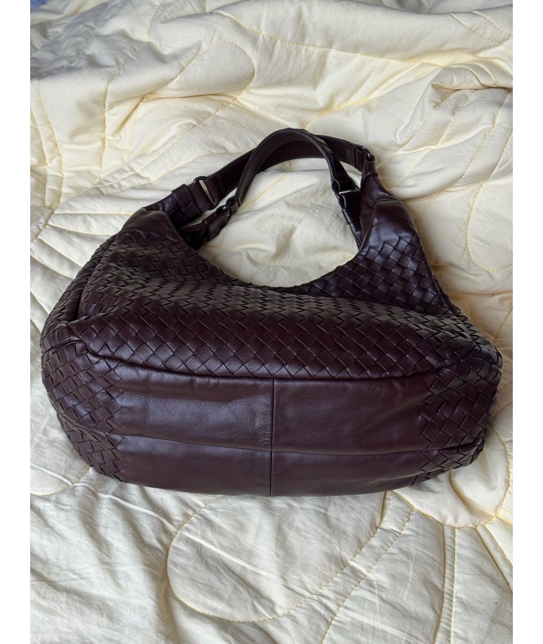 BOTTEGA VENETA Коричневая кожаная сумка тоут, фото 7