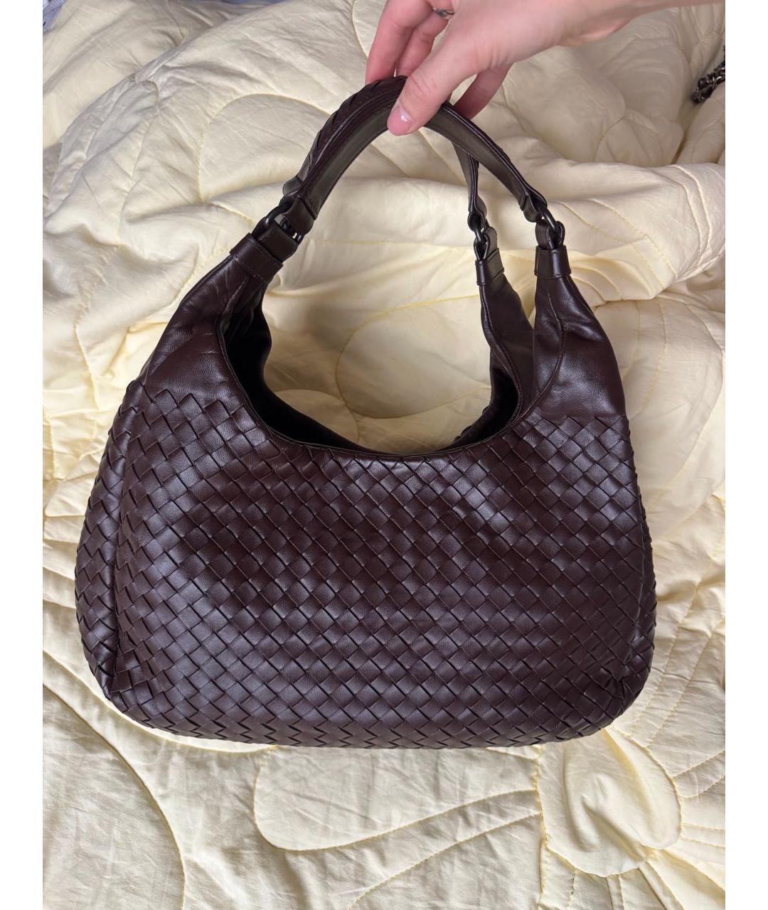 BOTTEGA VENETA Коричневая кожаная сумка тоут, фото 2