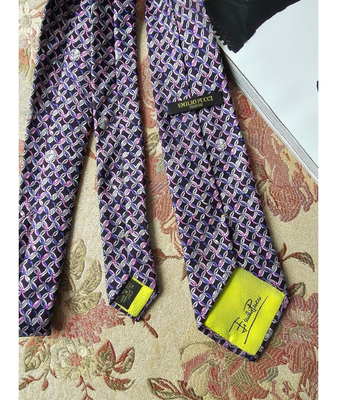EMILIO PUCCI Мульти шелковый галстук, фото 2