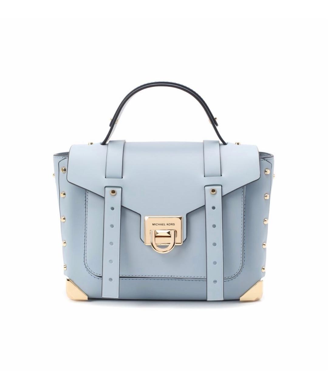 MICHAEL KORS Голубая кожаная сумка через плечо, фото 1