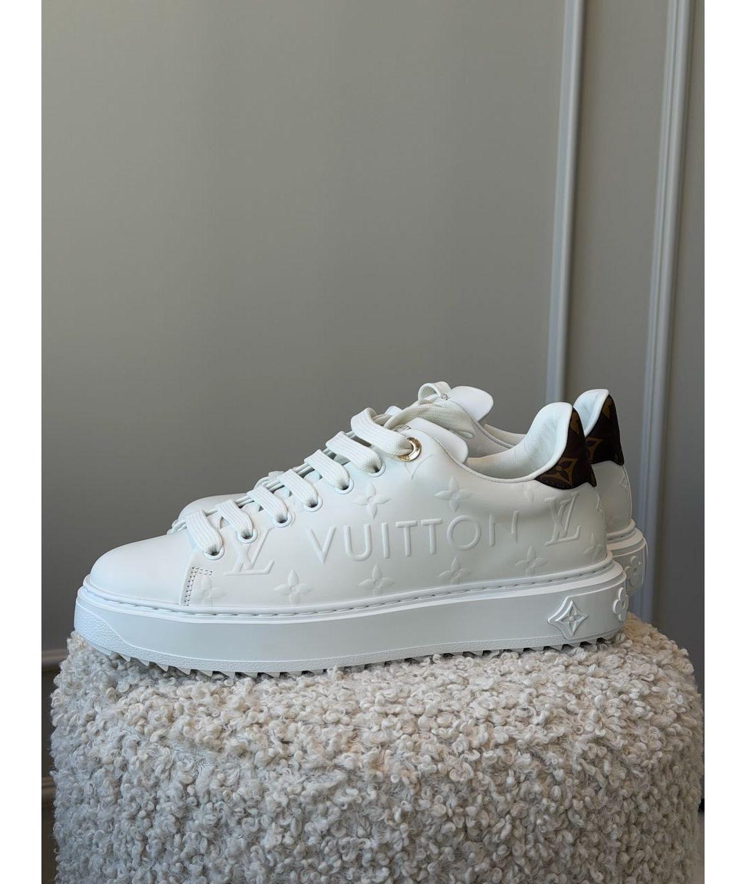 LOUIS VUITTON Белые кожаные кеды, фото 6