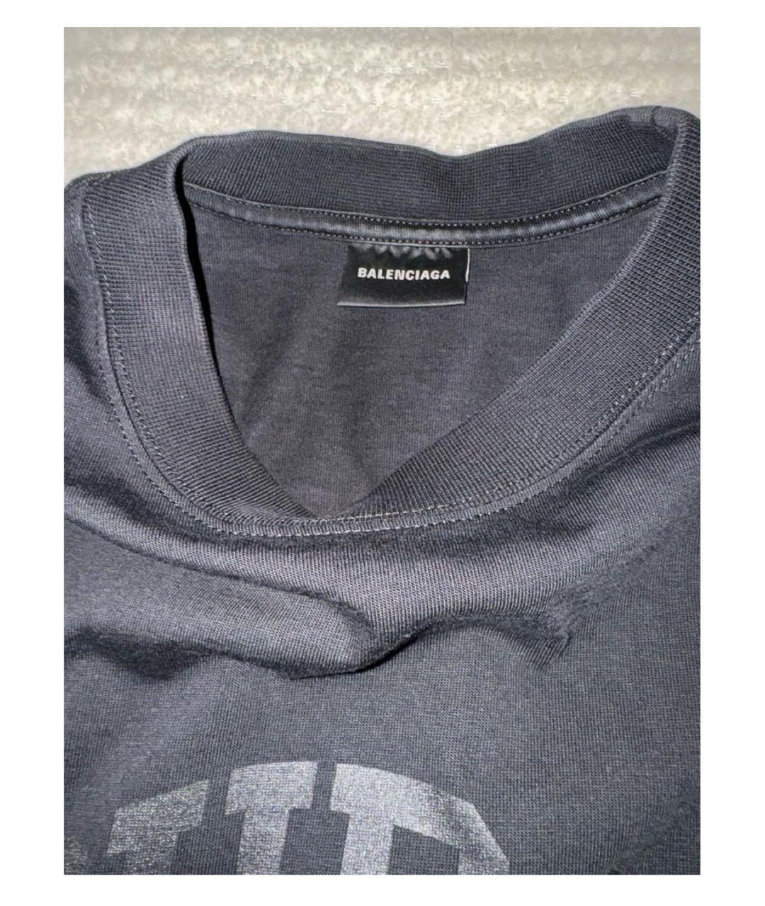 BALENCIAGA Черная футболка, фото 3