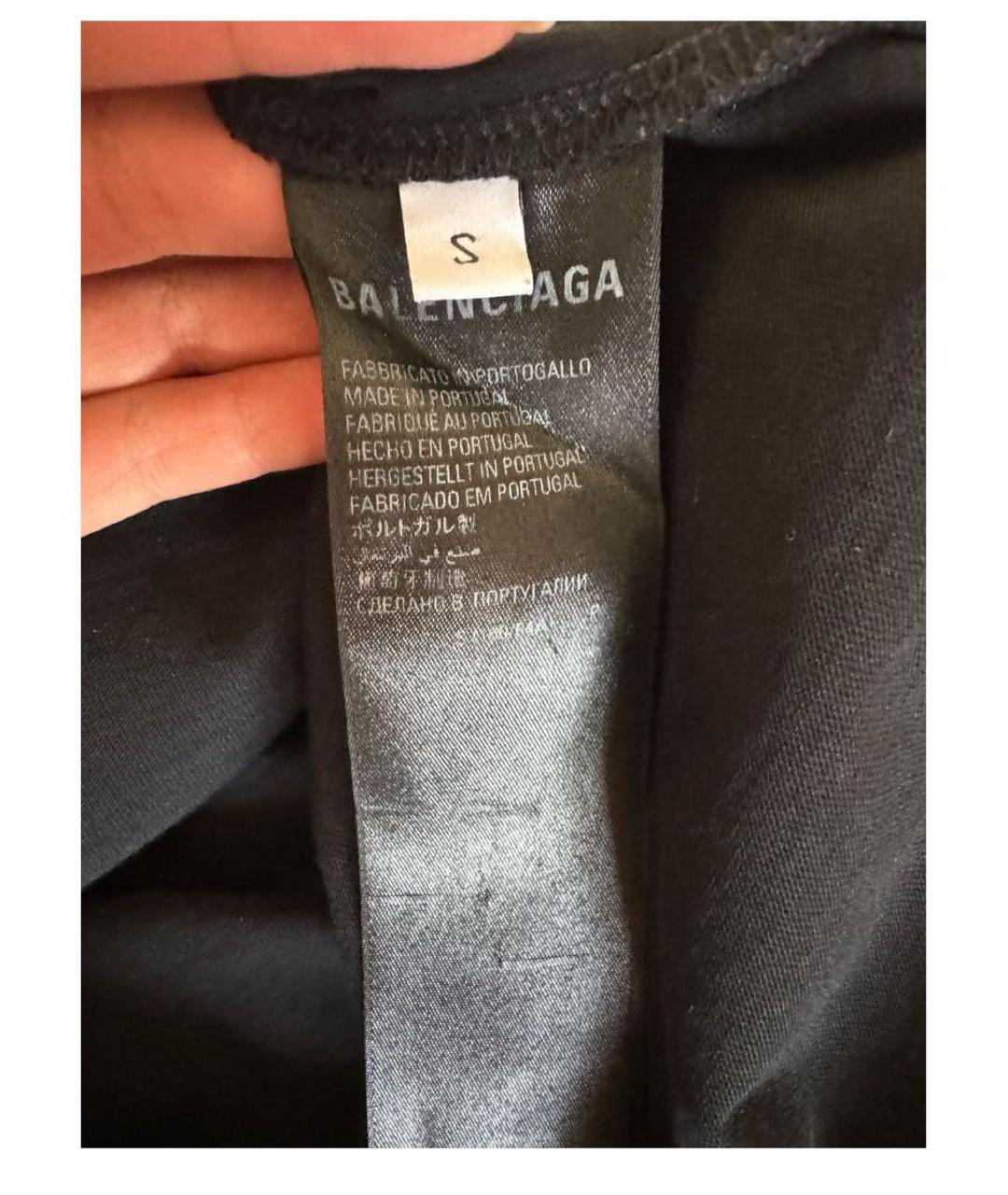 BALENCIAGA Черная футболка, фото 2