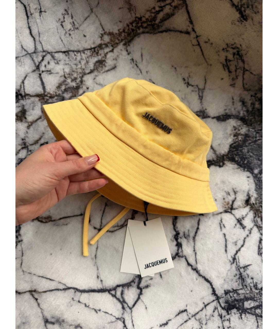 JACQUEMUS Желтая хлопковая панама, фото 6